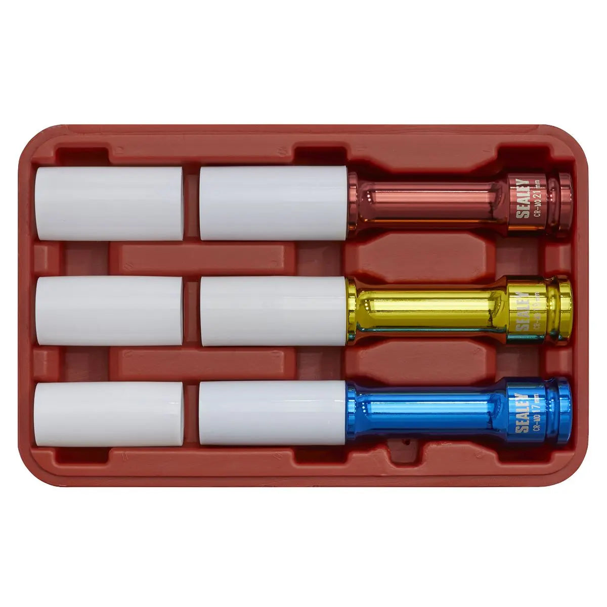 Sealey Alloy Wheel Long Reach Impact Socket Set 3pc 1/2"Sq Drive 