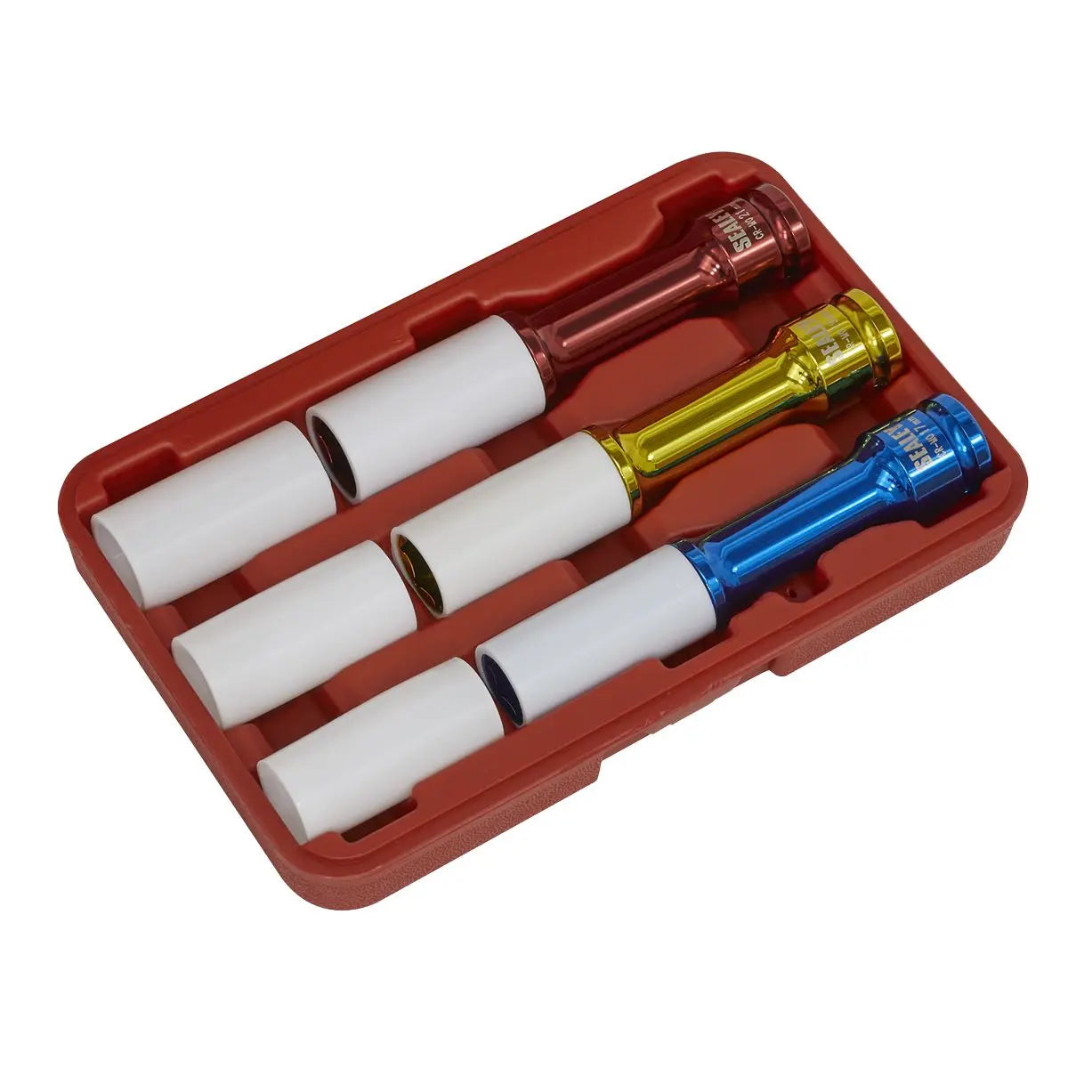 Sealey Alloy Wheel Long Reach Impact Socket Set 3pc 1/2"Sq Drive 