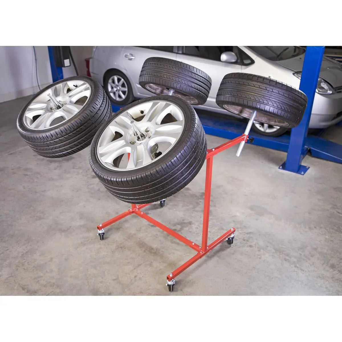Sealey Alloy Wheel Painting/Repair Stand - 4 Wheel Capacity 