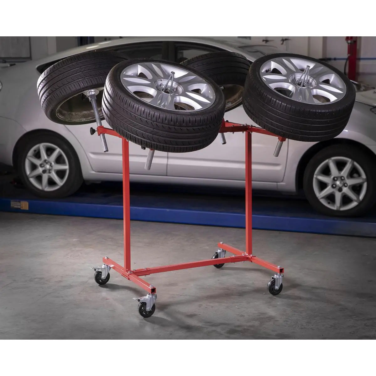 Sealey Alloy Wheel Painting/Repair Stand - 4 Wheel Capacity 