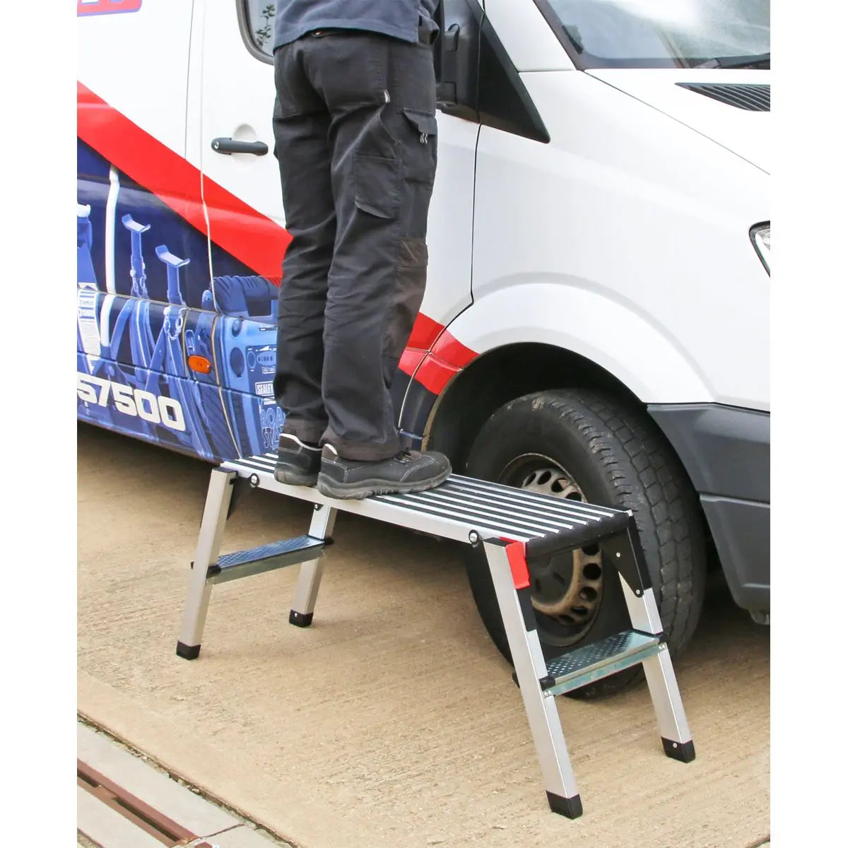 Sealey Aluminium Folding Platform 2-Tread EN 131-4 