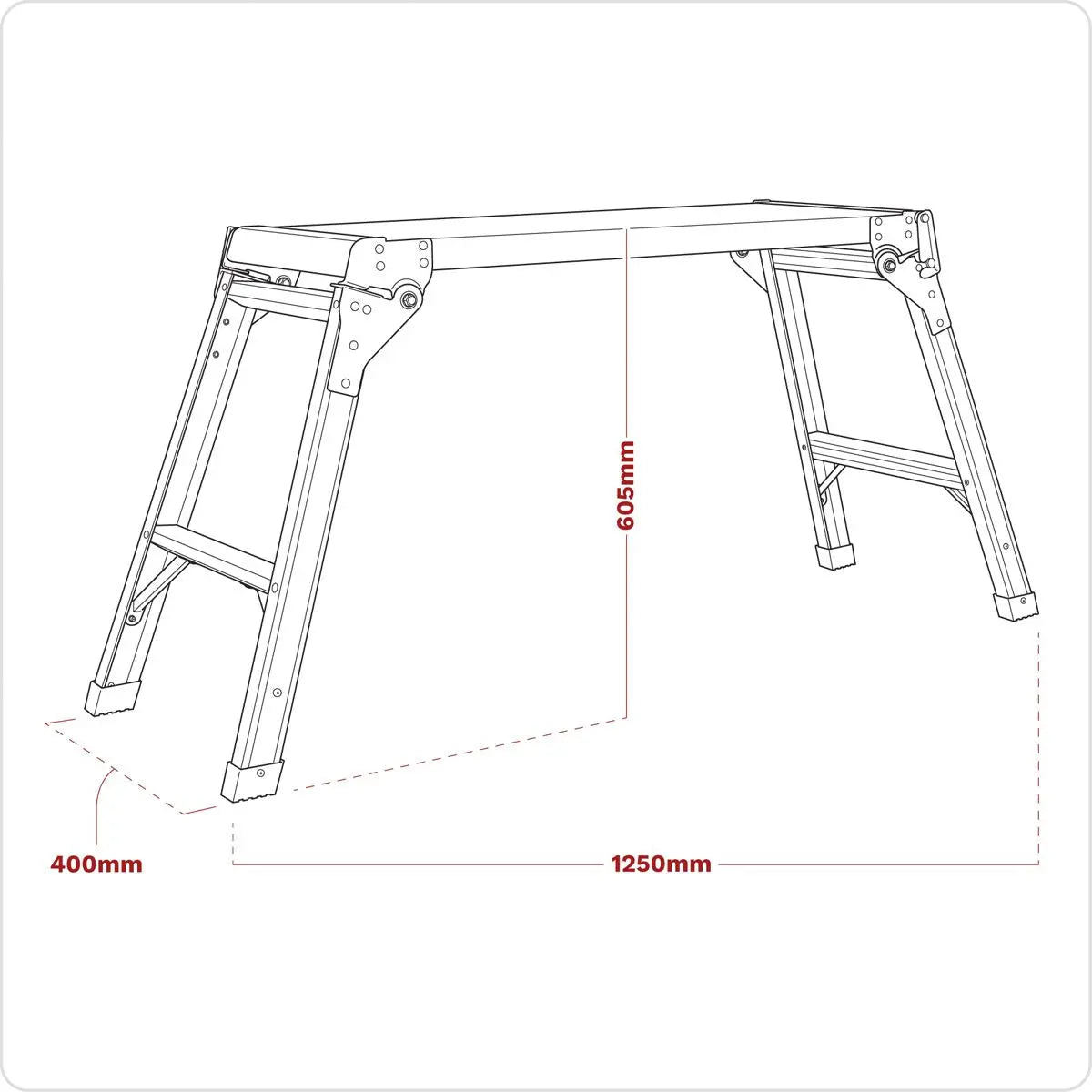 Sealey Aluminium Folding Platform 2-Tread EN 131 