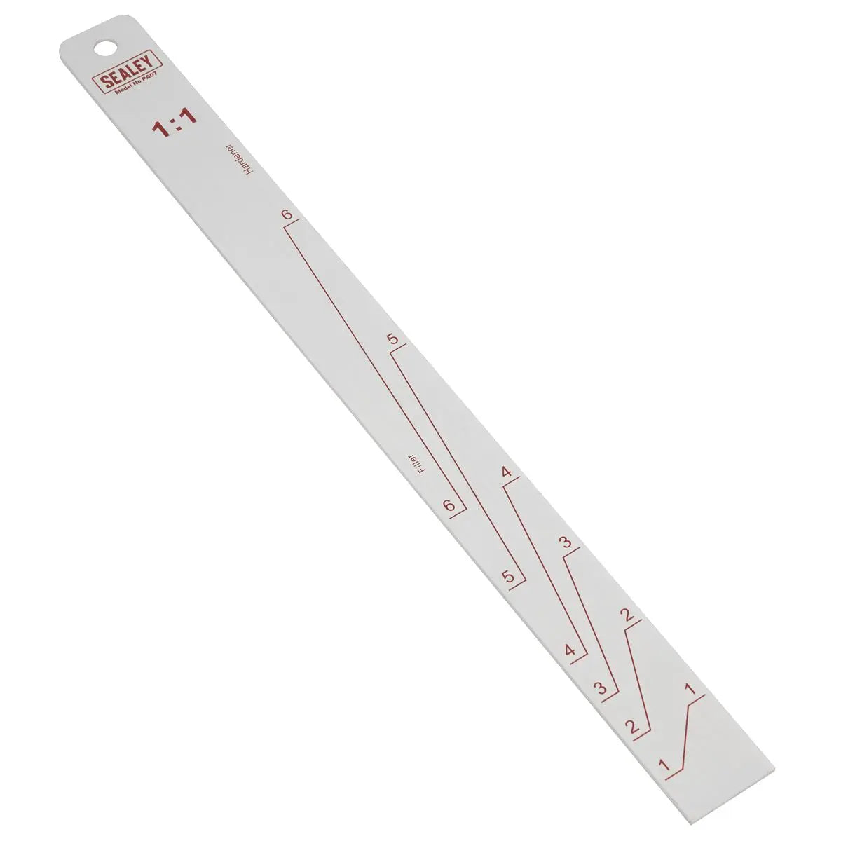 Sealey Aluminium Paint Measuring Stick 1:1/3:1  White Rose Tools