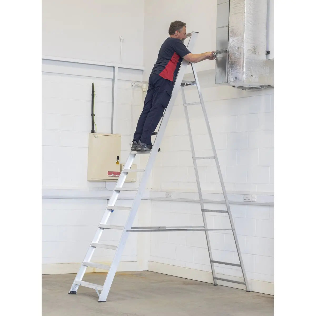 Sealey Aluminium Step Ladder 12-Tread Industrial BS EN 131 