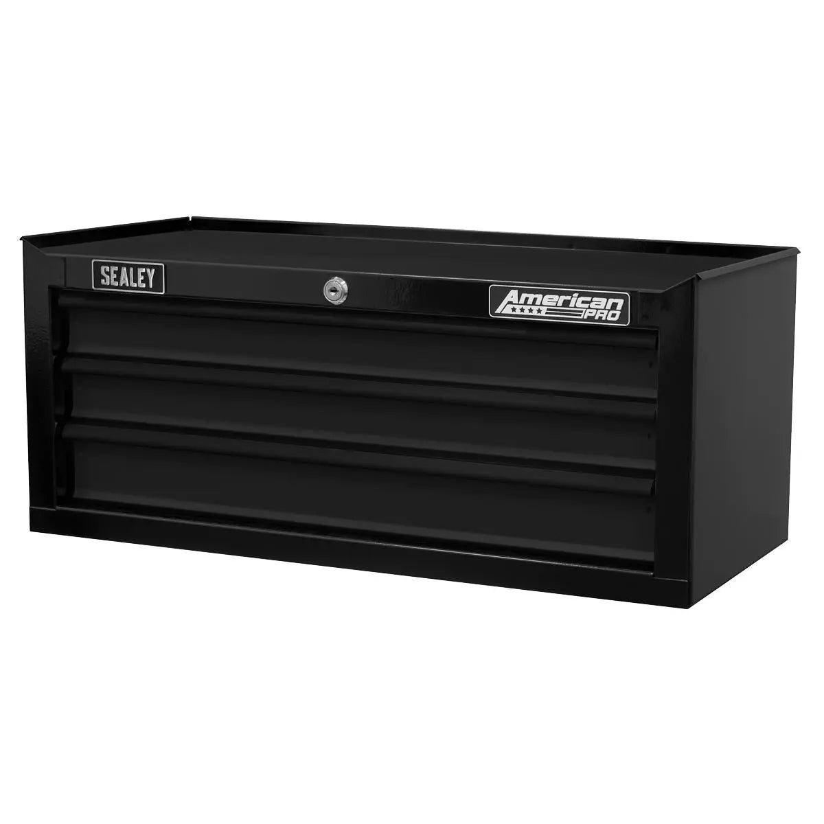 Sealey American Pro American PRO® Mid-Box Tool Chest 3 Drawer - Black  White Rose Tools