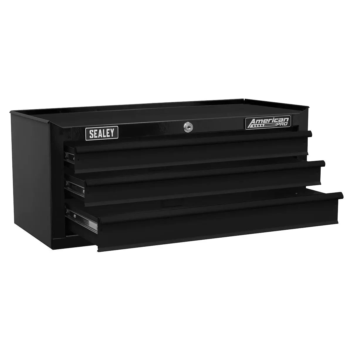 Sealey American Pro American PRO® Mid-Box Tool Chest 3 Drawer - Black  White Rose Tools