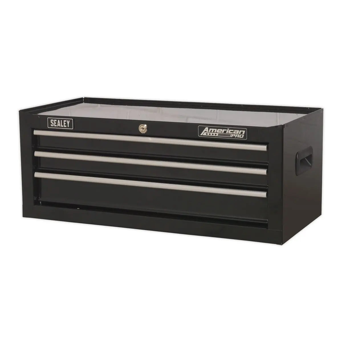 Sealey American Pro Mid-Box Tool Chest 3 Drawer with Ball-Bearing Slides - Black 