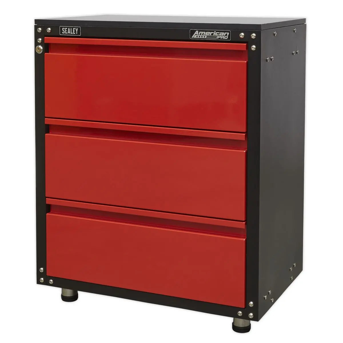 Sealey American Pro Modular 3 Drawer Cabinet with Worktop 665mm 