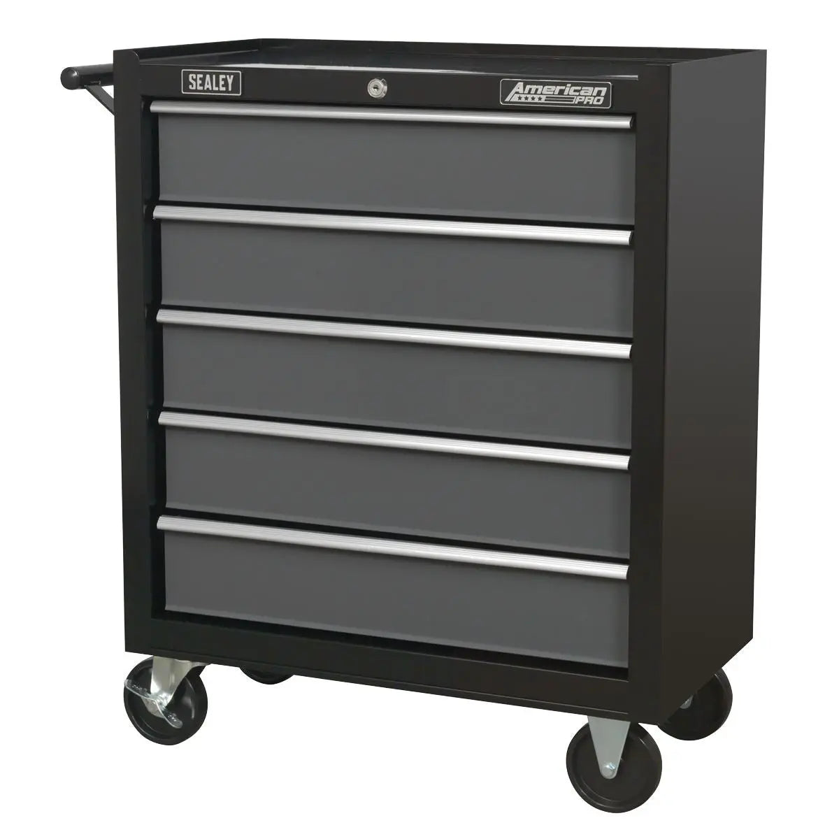 Sealey American Pro Rollcab 5 Drawer with Ball-Bearing Slides - Black/Grey 