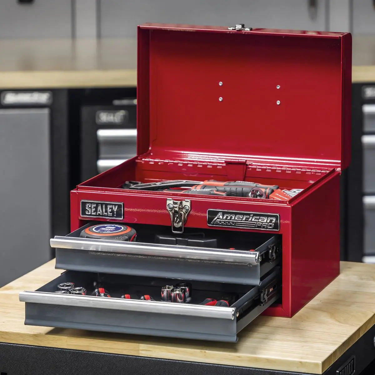 Sealey American Pro Toolbox 2 Drawer with Ball Bearing Slides 