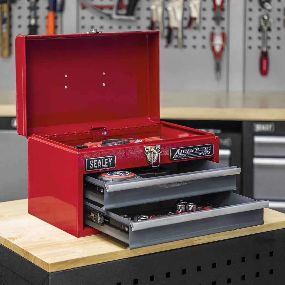 Sealey American Pro Toolbox 2 Drawer with Ball Bearing Slides 
