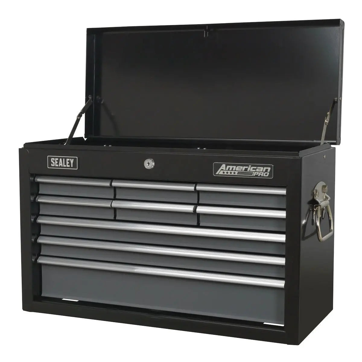 Sealey American Pro Topchest 9 Drawer with Ball-Bearing Slides - Black/Grey 
