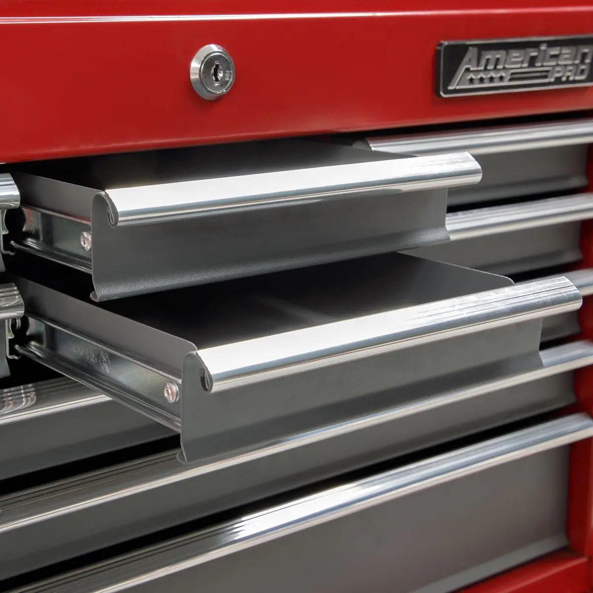 Sealey American Pro Topchest 9 Drawer with Ball-Bearing Slides - Red/Grey 