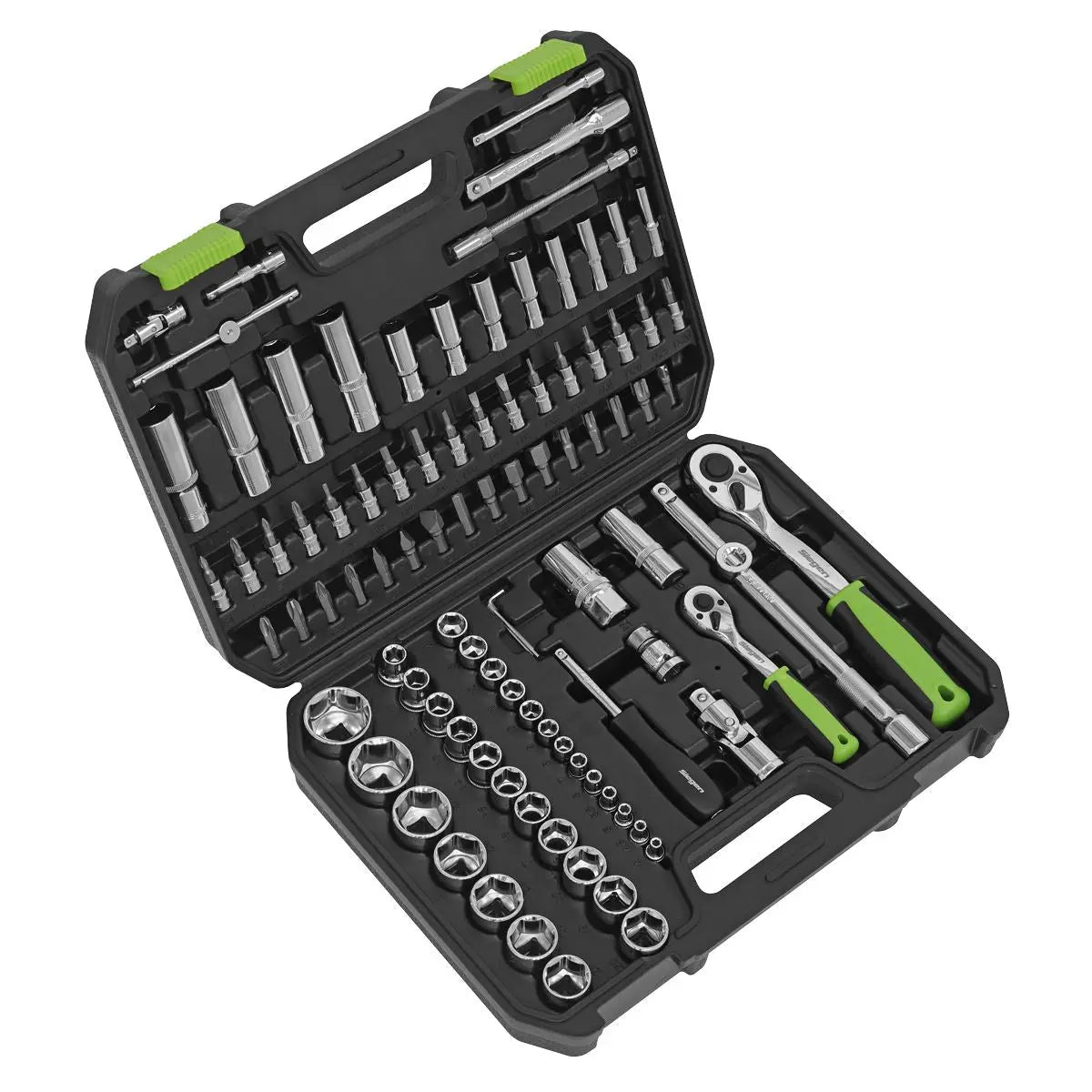 Sealey American Pro Topchest & Rollcab Combination 6 Drawer with Ball-Bearing Slides - Orange/Black & 170pc Tool Kit 