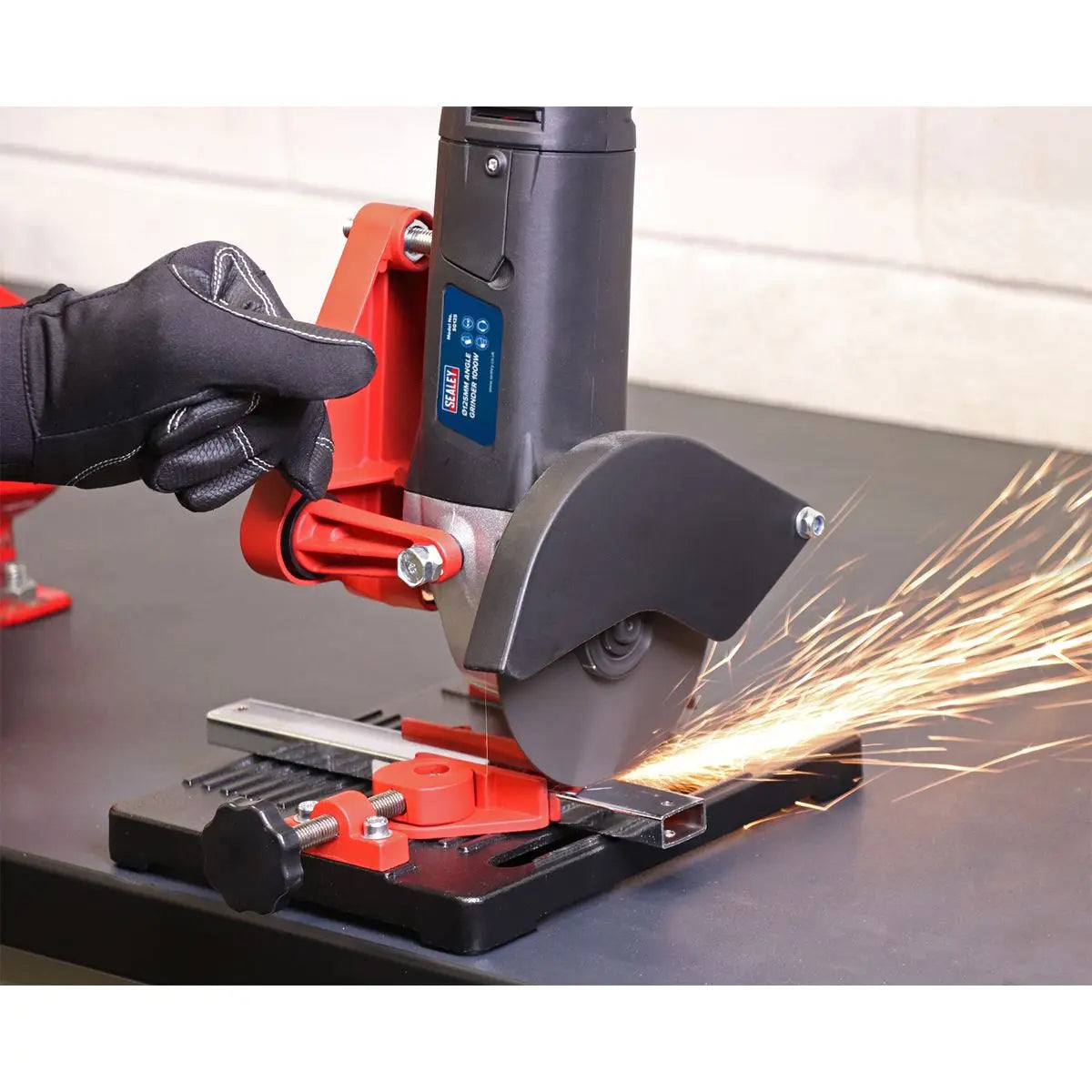 Sealey Angle Grinder Stand With Cast Iron Base Vertical Cutter 100mm 115mm 125mm 