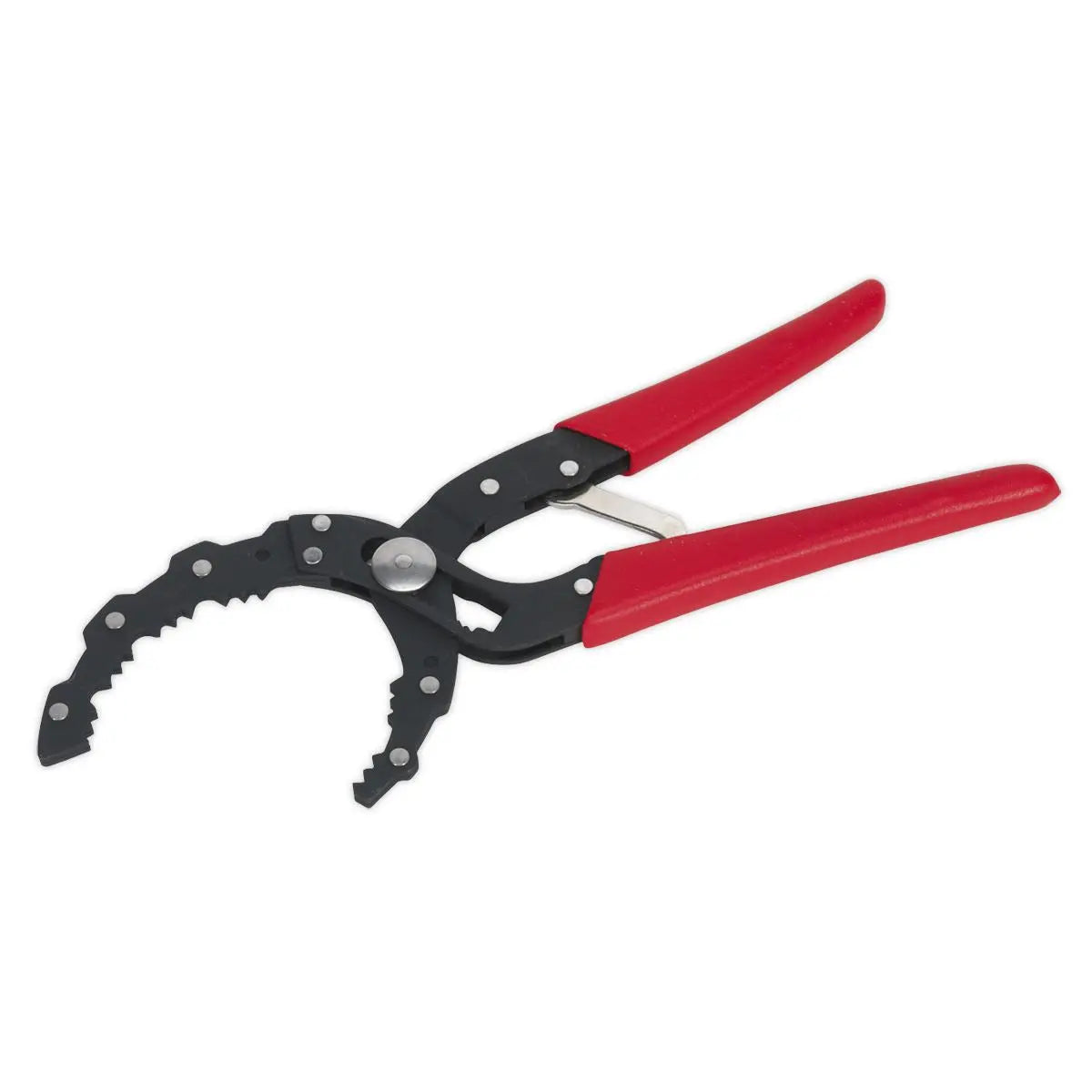 Sealey Auto-Adjusting Oil Filter Pliers Serrated Jaws Layered Steel 