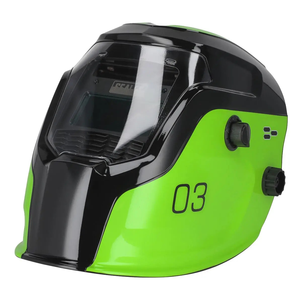 Sealey Auto Darkening Welding Helmet Shade 9-13 Green 