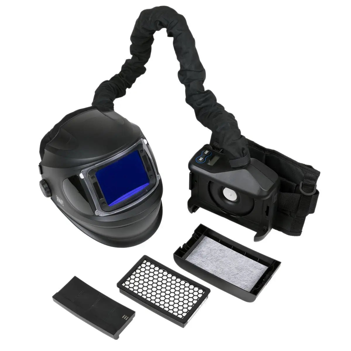 Sealey Auto Darkening Welding Helmet with TH3 Powered Air Purifying Respirator (PAPR)  White Rose Tools