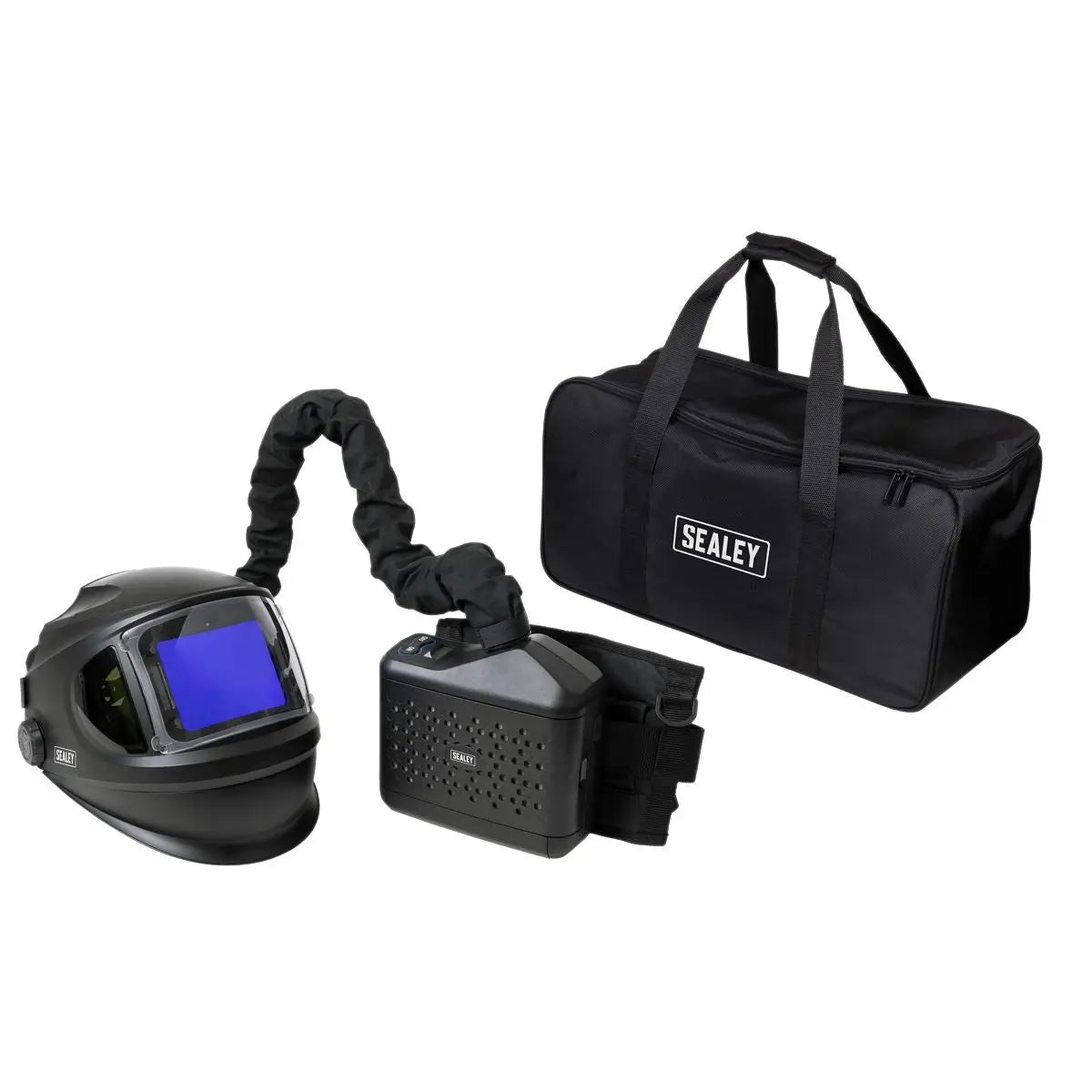Sealey Auto Darkening Welding Helmet with TH3 Powered Air Purifying Respirator (PAPR)  White Rose Tools