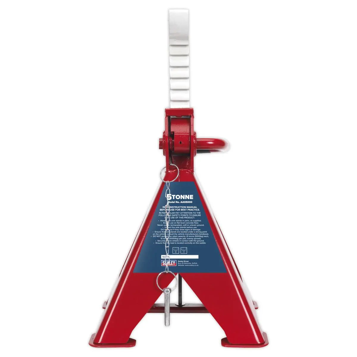 Sealey Auto Rise Ratchet Axle Stands (Pair) 5 Tonne Capacity per Stand 