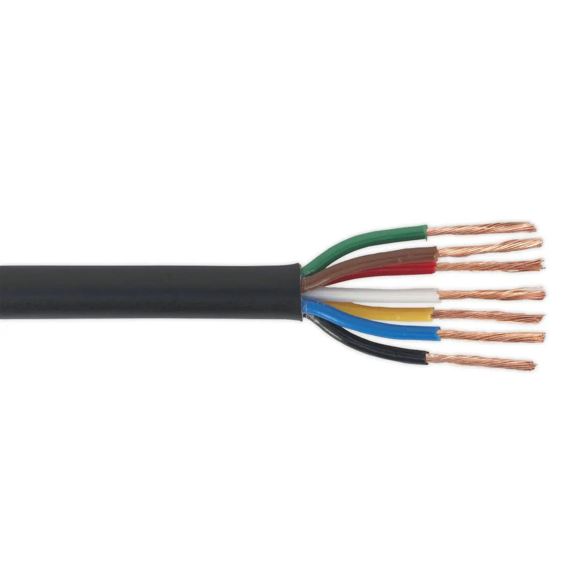 Sealey Automotive Cable Thin Wall 7 x 0.75mm² 24/0.20mm 30m Black 