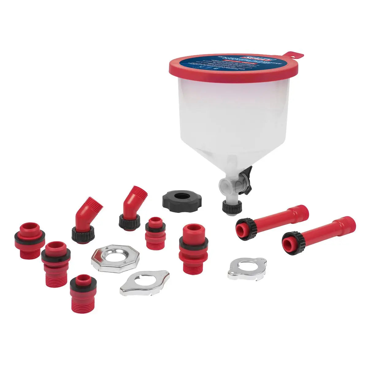Sealey Automotive Coolant Filling Set Non-Spill 15pc  White Rose Tools