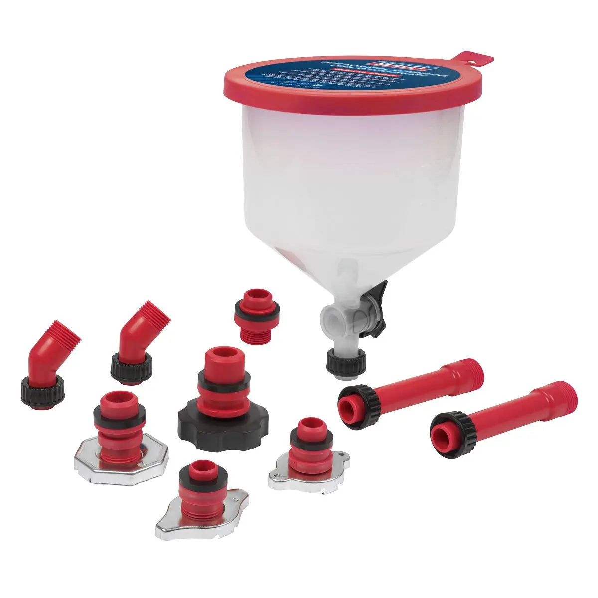 Sealey Automotive Coolant Filling Set Non-Spill 15pc  White Rose Tools