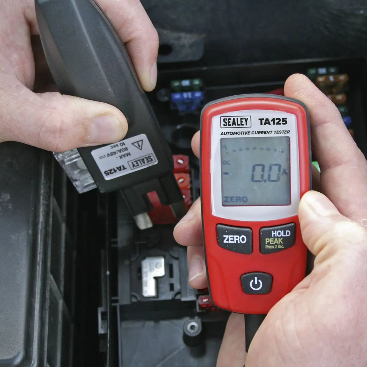 Sealey Automotive Current Tester 80A - Mini, Standard & Maxi Blade Fuses 