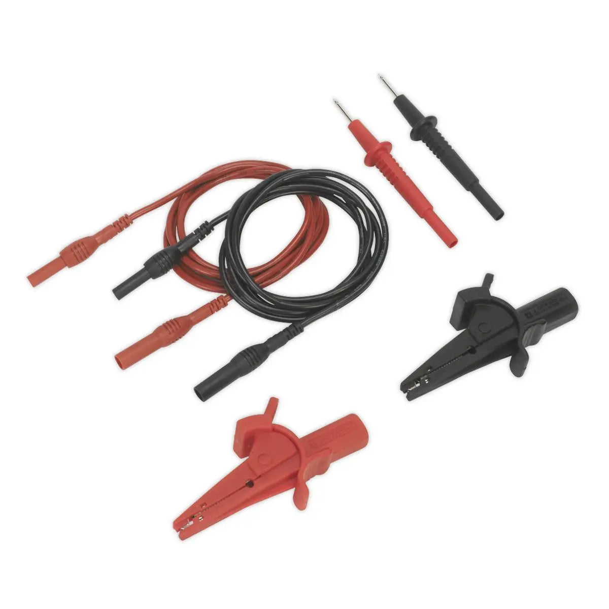 Sealey Automotive Test Lead & Crocodile Clip Set 6pc 