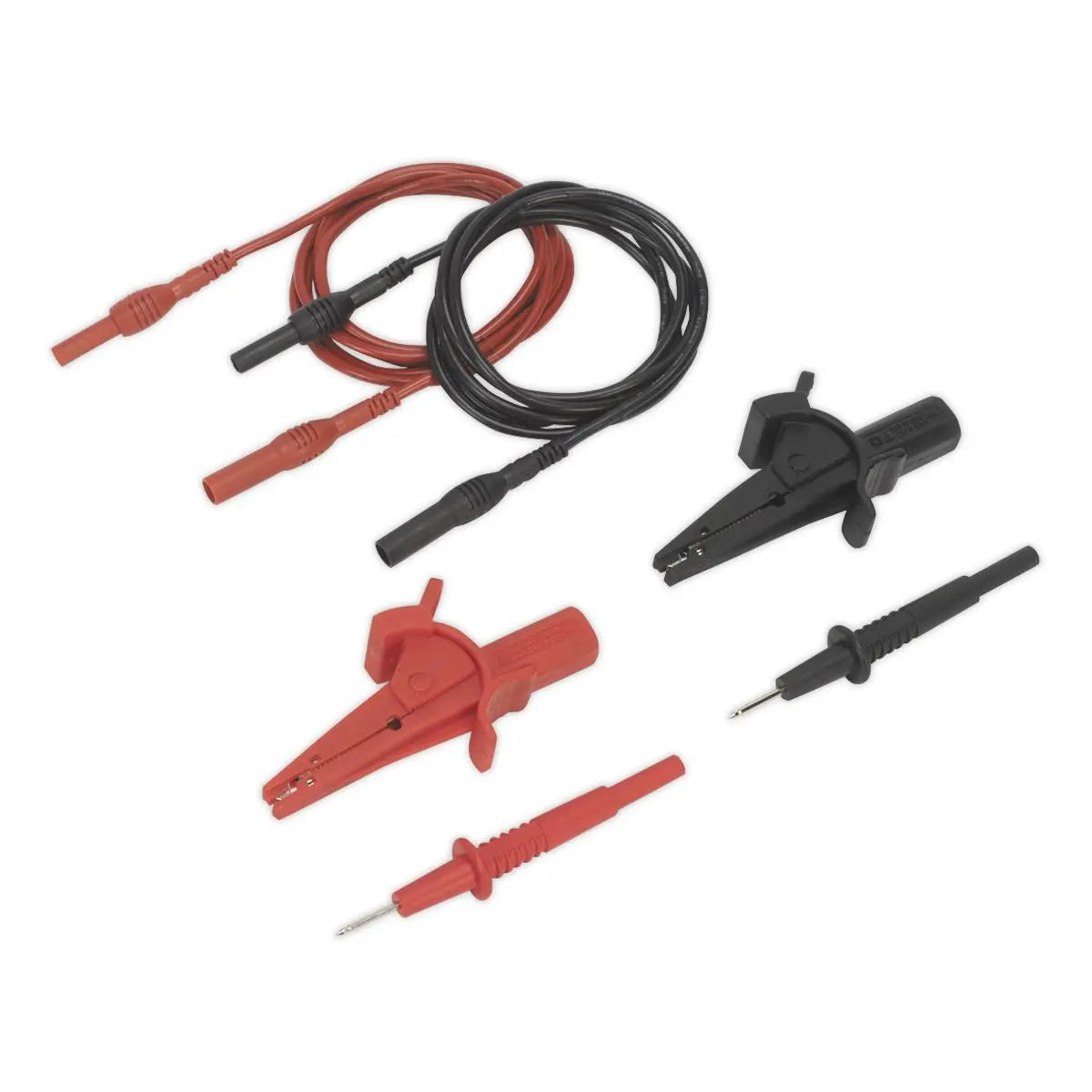 Sealey Automotive Test Lead & Crocodile Clip Set 6pc 