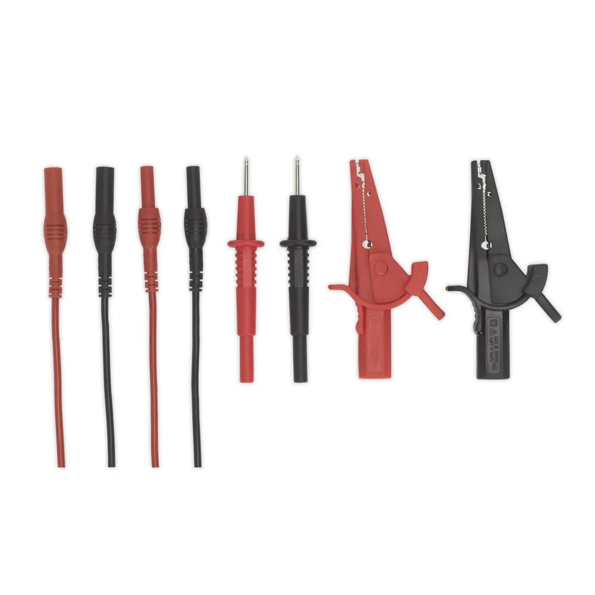 Sealey Automotive Test Lead & Crocodile Clip Set 6pc 