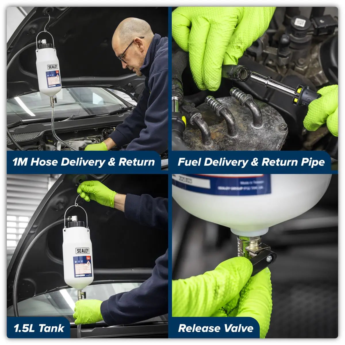 Sealey Auxiliary Fuel Tank 1.5L  White Rose Tools