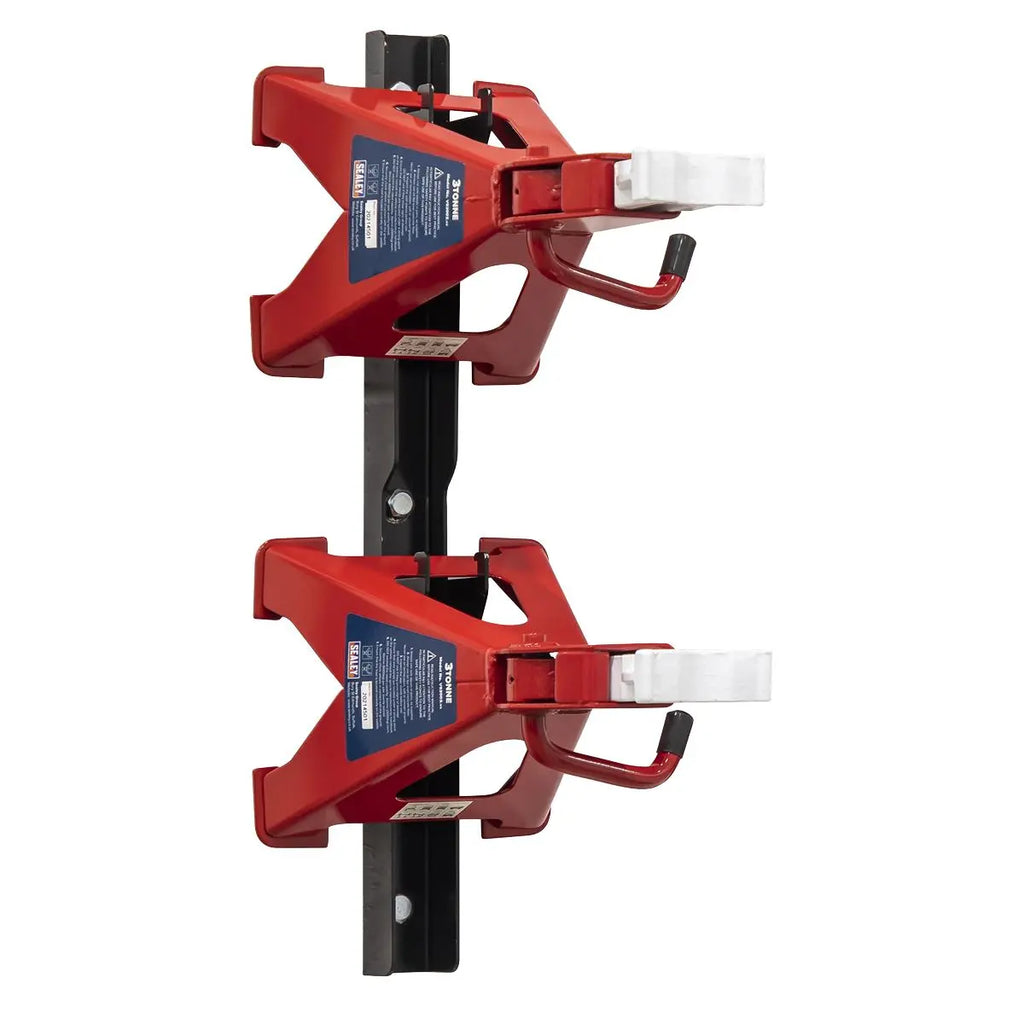 Axel And Rack Sealey Axle Stand & Axle Stand Storage Rack Combo 3 Tonne - White Rose