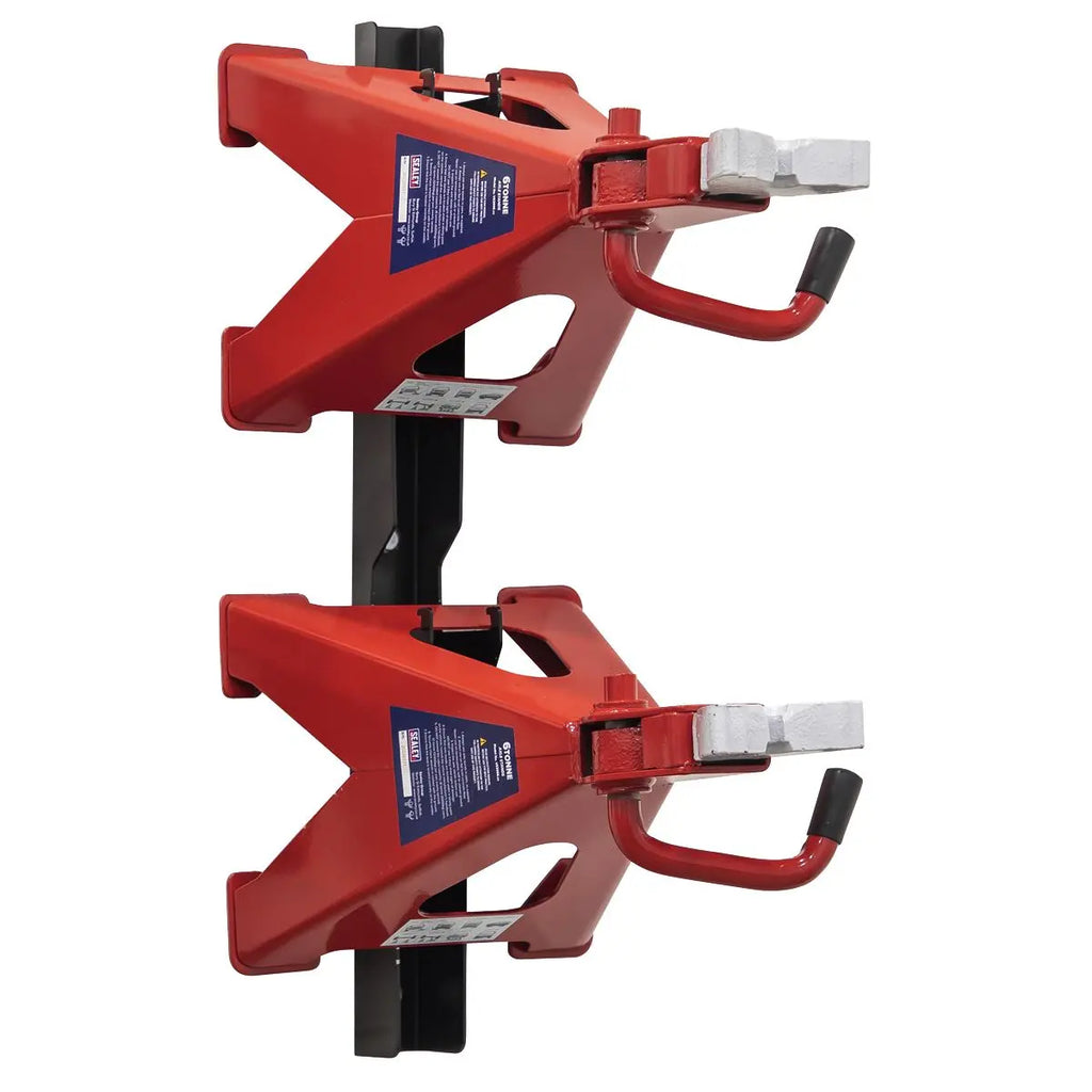 Axel And Rack Sealey Axle Stand & Axle Stand Storage Rack Combo 6 Tonne - White Rose