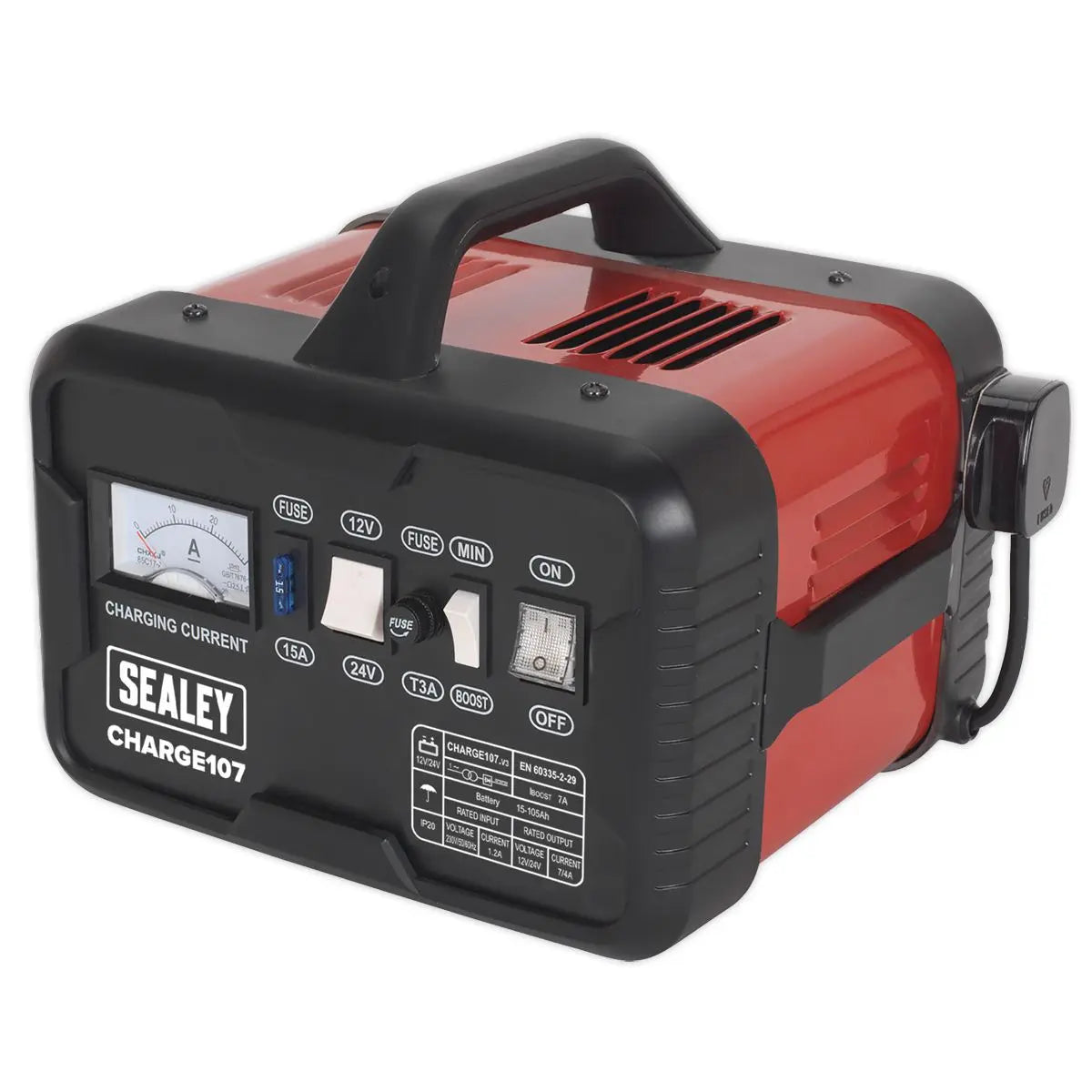 Sealey Battery Charger 11A 12/24V 230V 