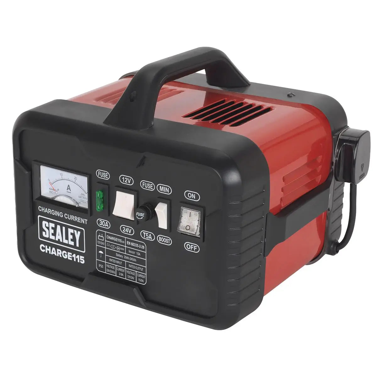 Sealey Battery Charger 19A 12V/24V 230V 