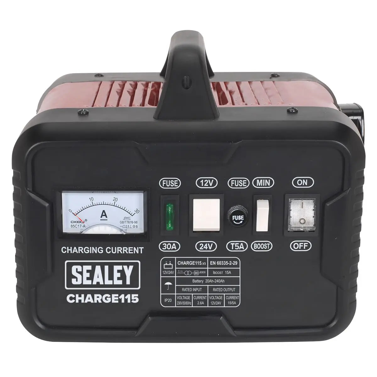 Sealey Battery Charger 19A 12V/24V 230V 