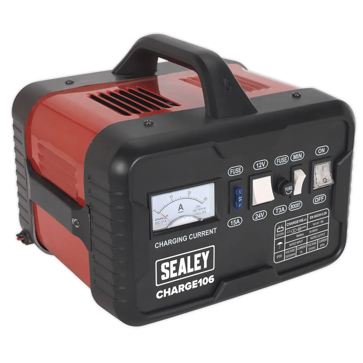 Sealey Battery Charger 8A 12/24V 230V 