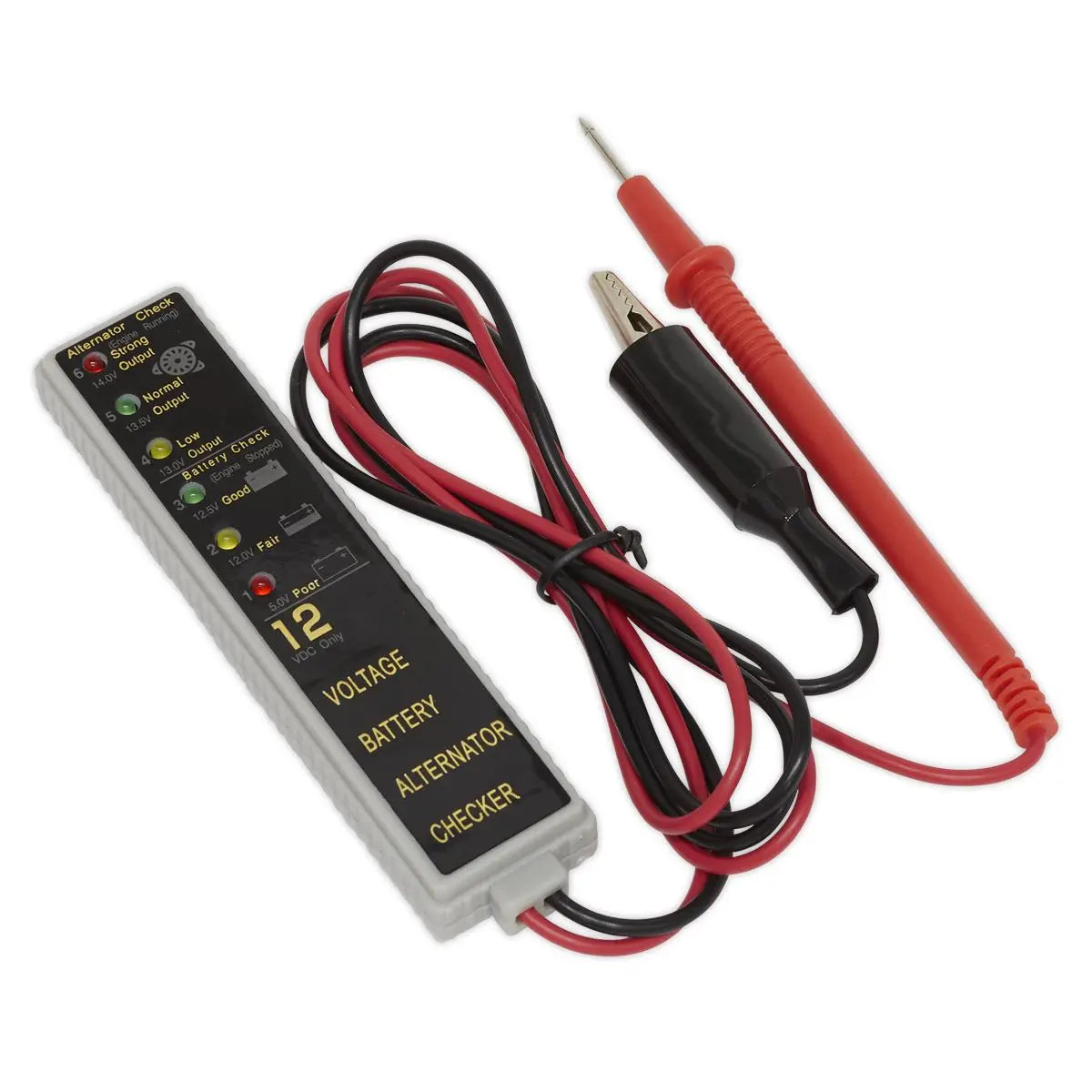 Sealey Battery & Alternator Tester 12V LED 
