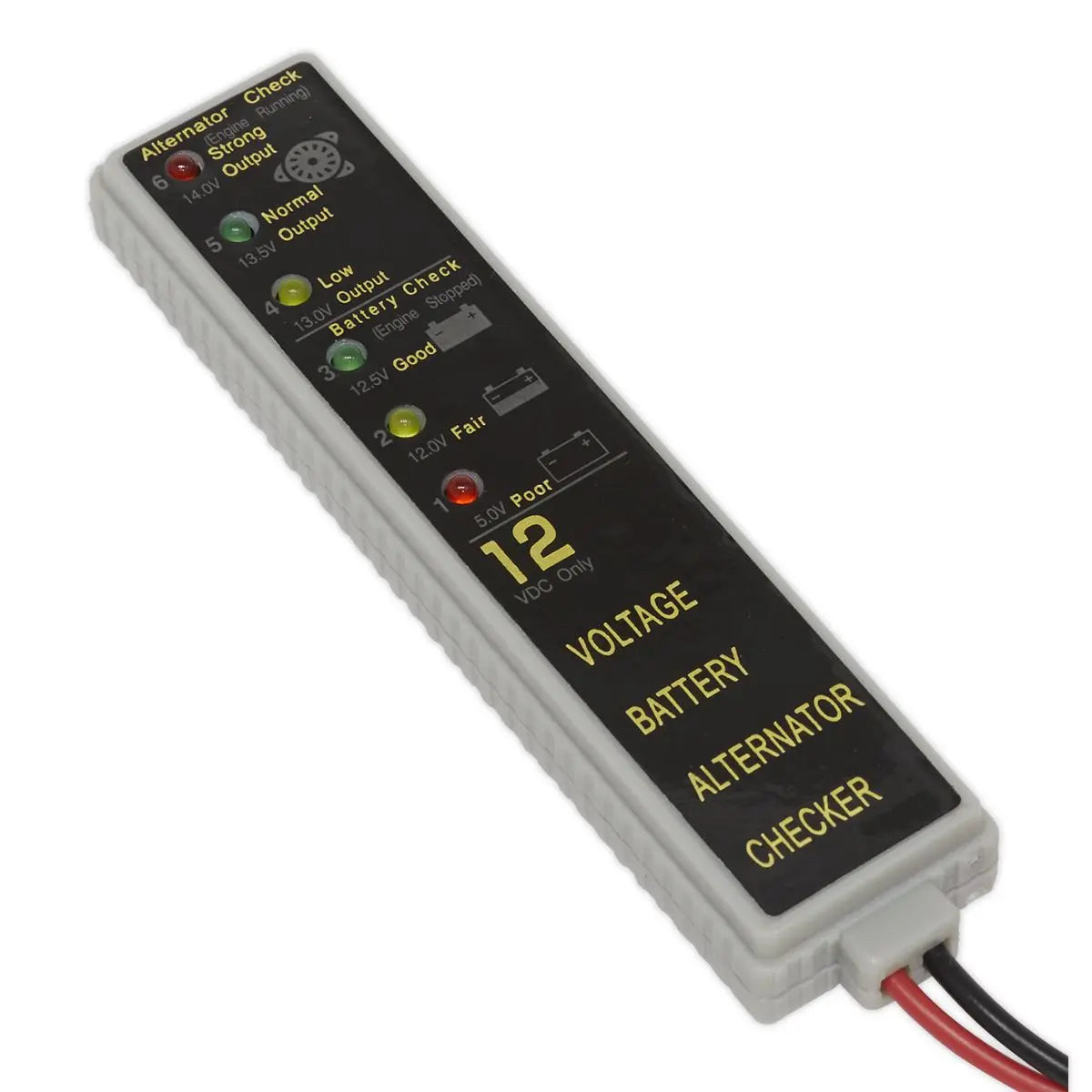 Sealey Battery & Alternator Tester 12V LED 