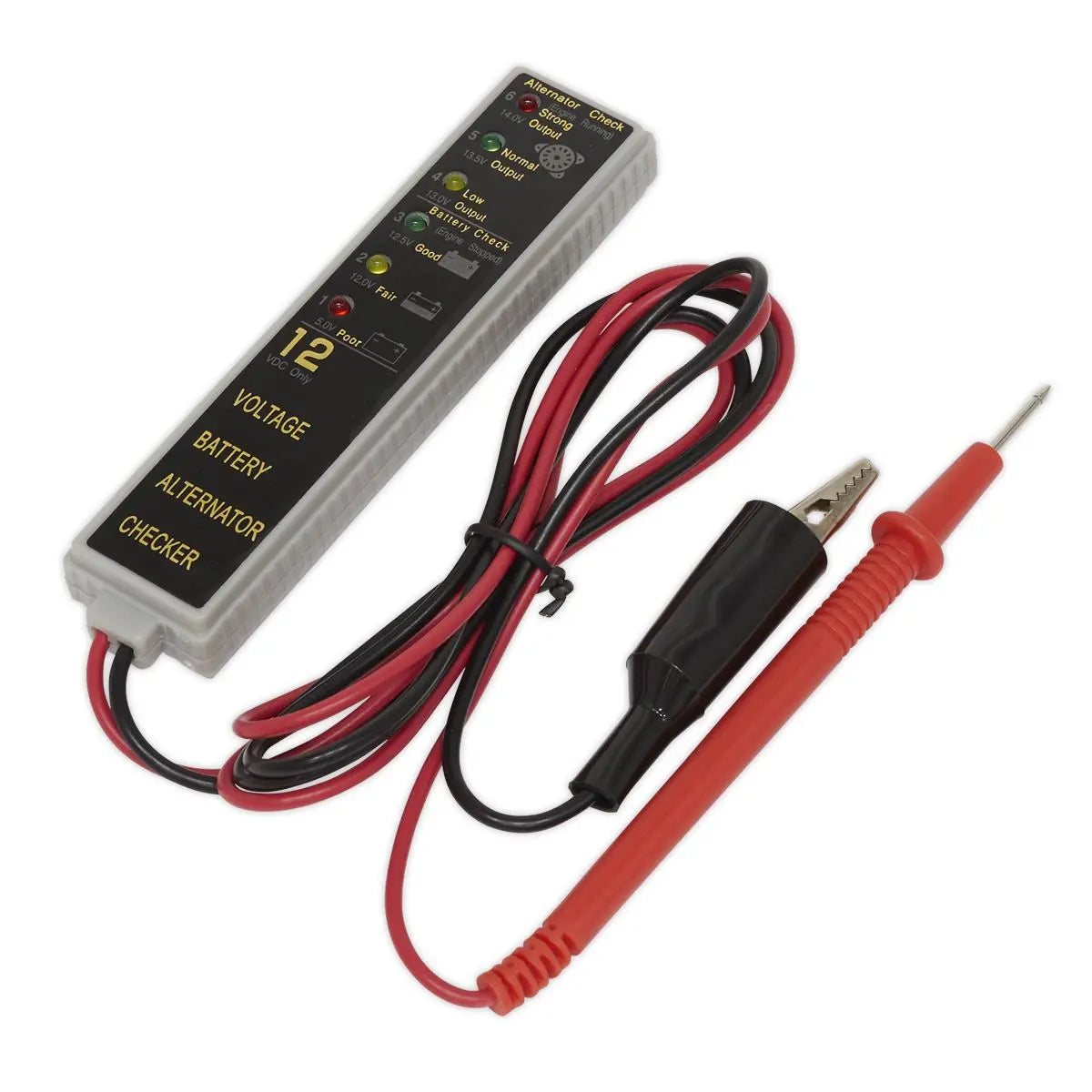Sealey Battery & Alternator Tester 12V LED 