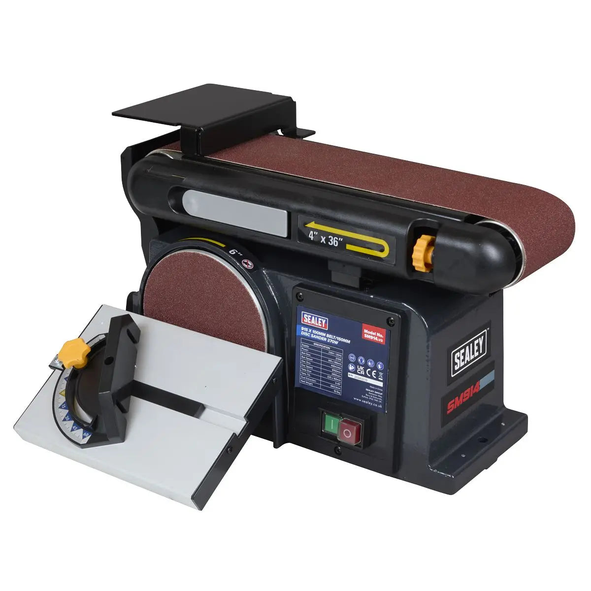 Sealey Belt/Disc Sander 915 x 100mm/Ø150mm 370W/230V  White Rose Tools