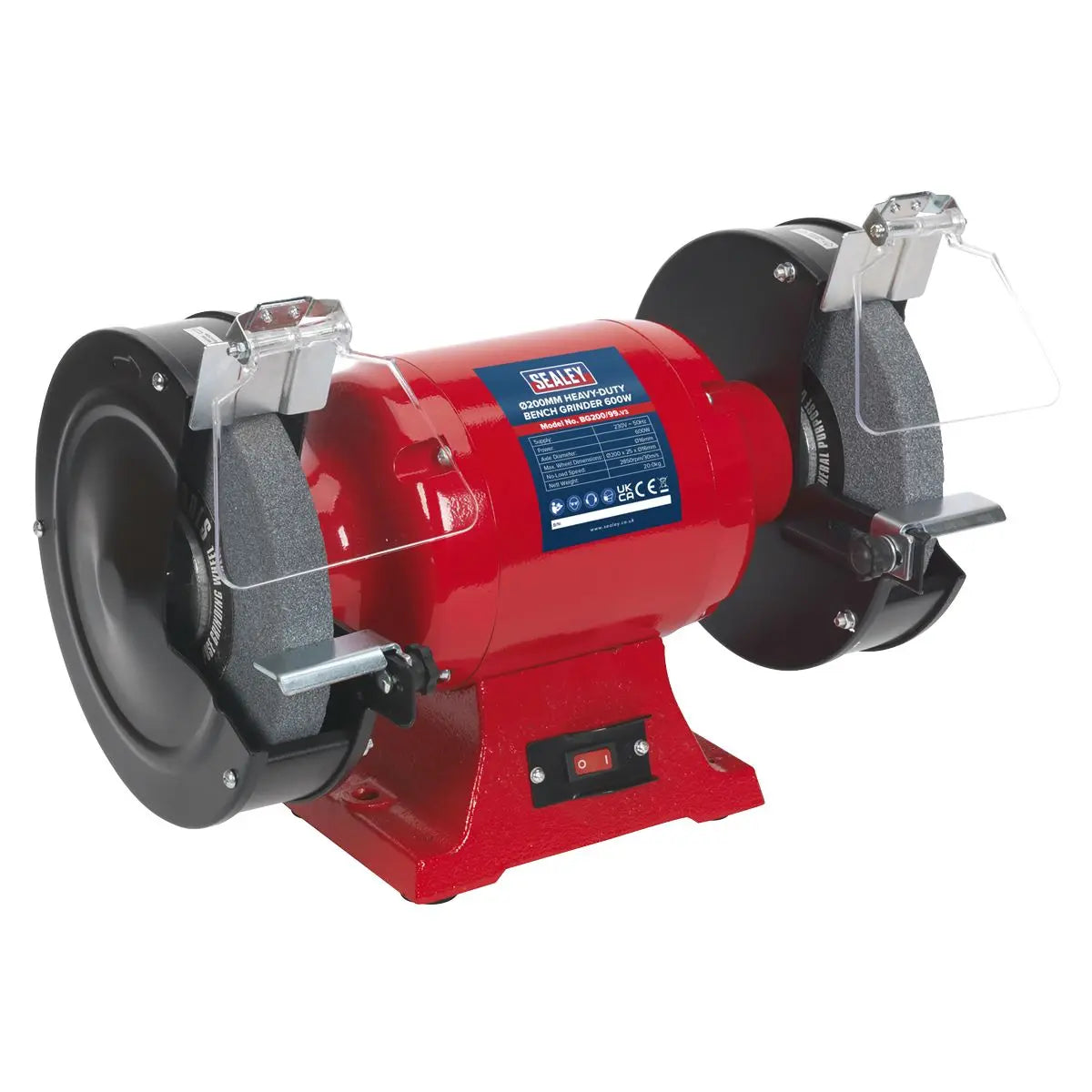 Sealey Bench Grinder Ø200mm 600W/230V Heavy-Duty 