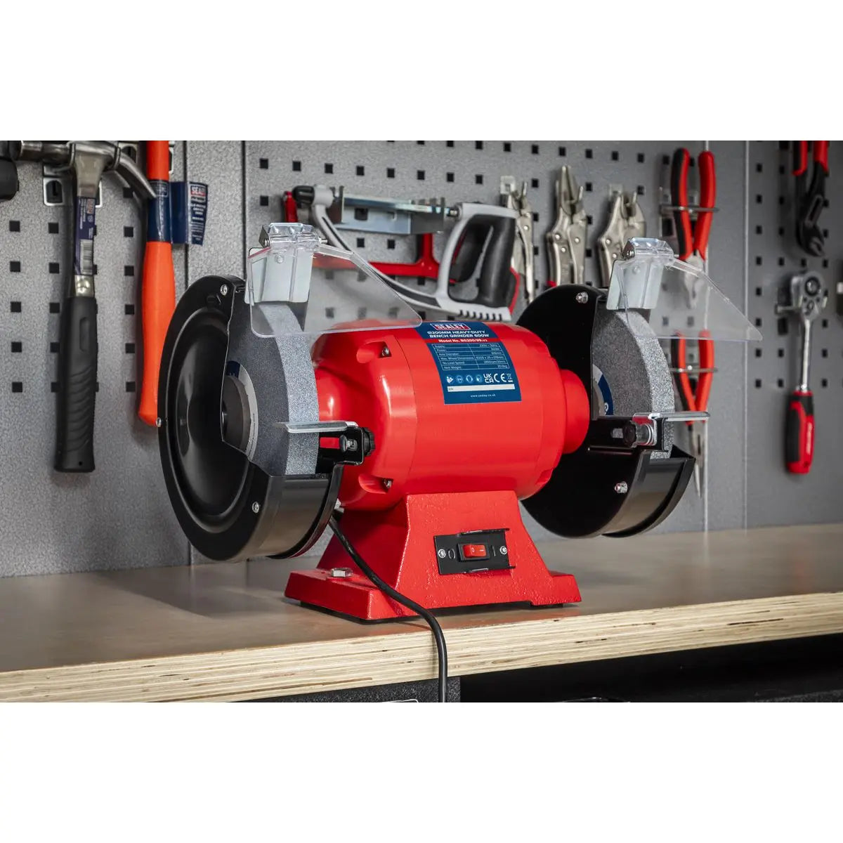 Sealey Bench Grinder Ø200mm 600W/230V Heavy-Duty 
