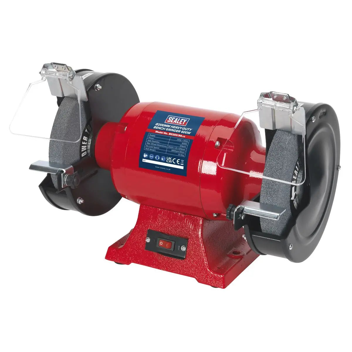 Sealey Bench Grinder Ø200mm 600W/230V Heavy-Duty 
