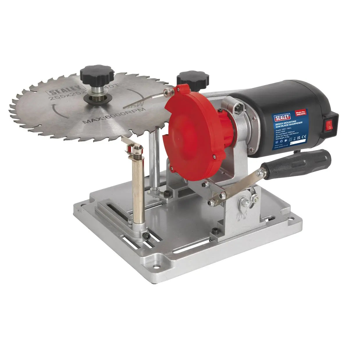 Sealey Bench Mounted Saw Blade Sharpener 230V 110W Circular Sharpening Tool 