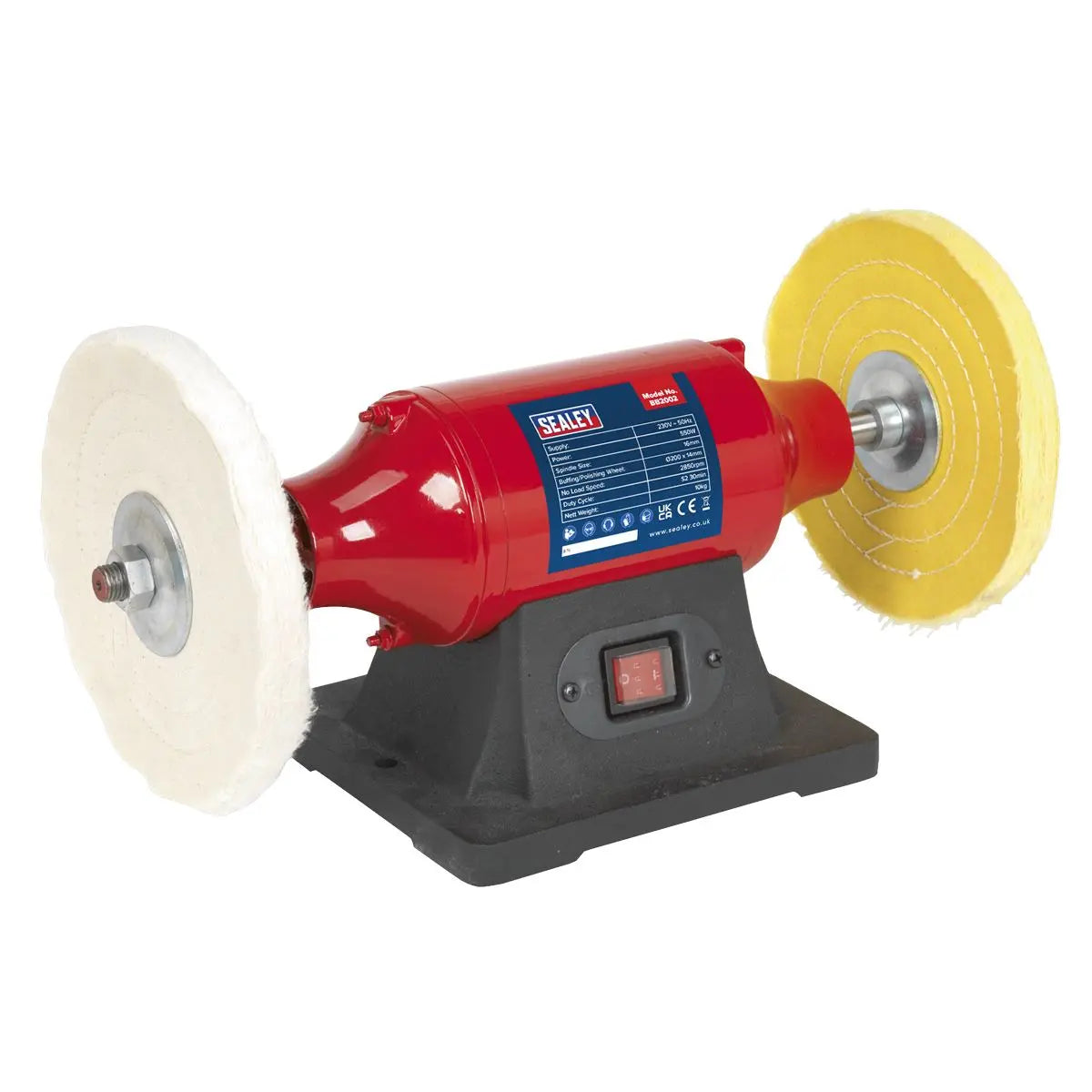 Sealey Bench Mounting Buffer Polisher 230V 550W Smoothing Polishing Metal 