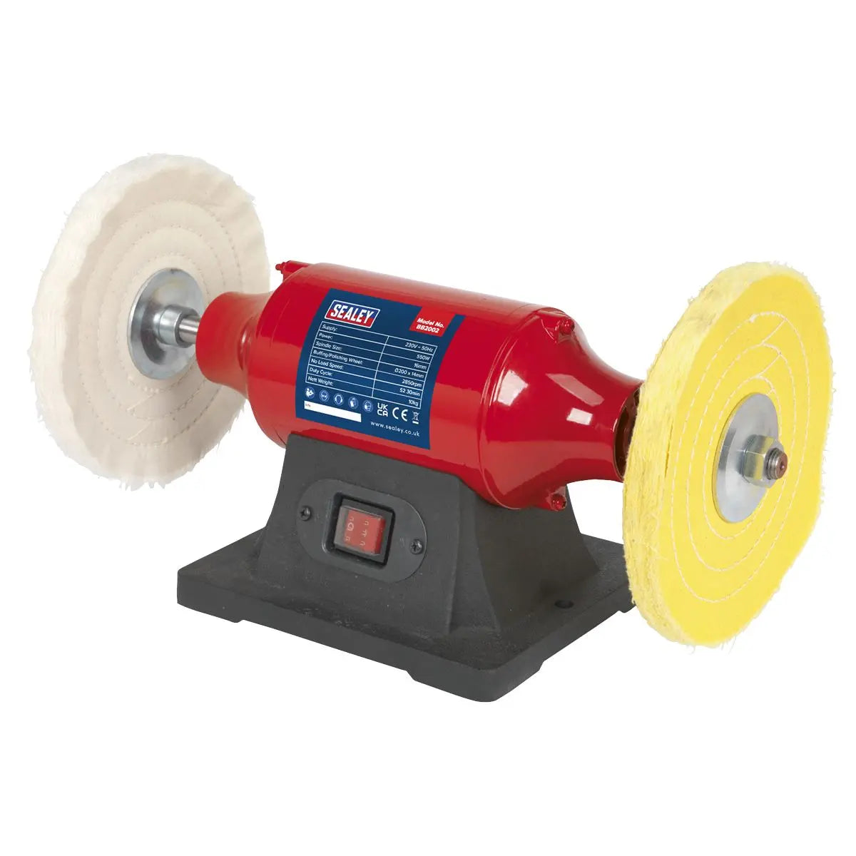 Sealey Bench Mounting Buffer Polisher 230V 550W Smoothing Polishing Metal 