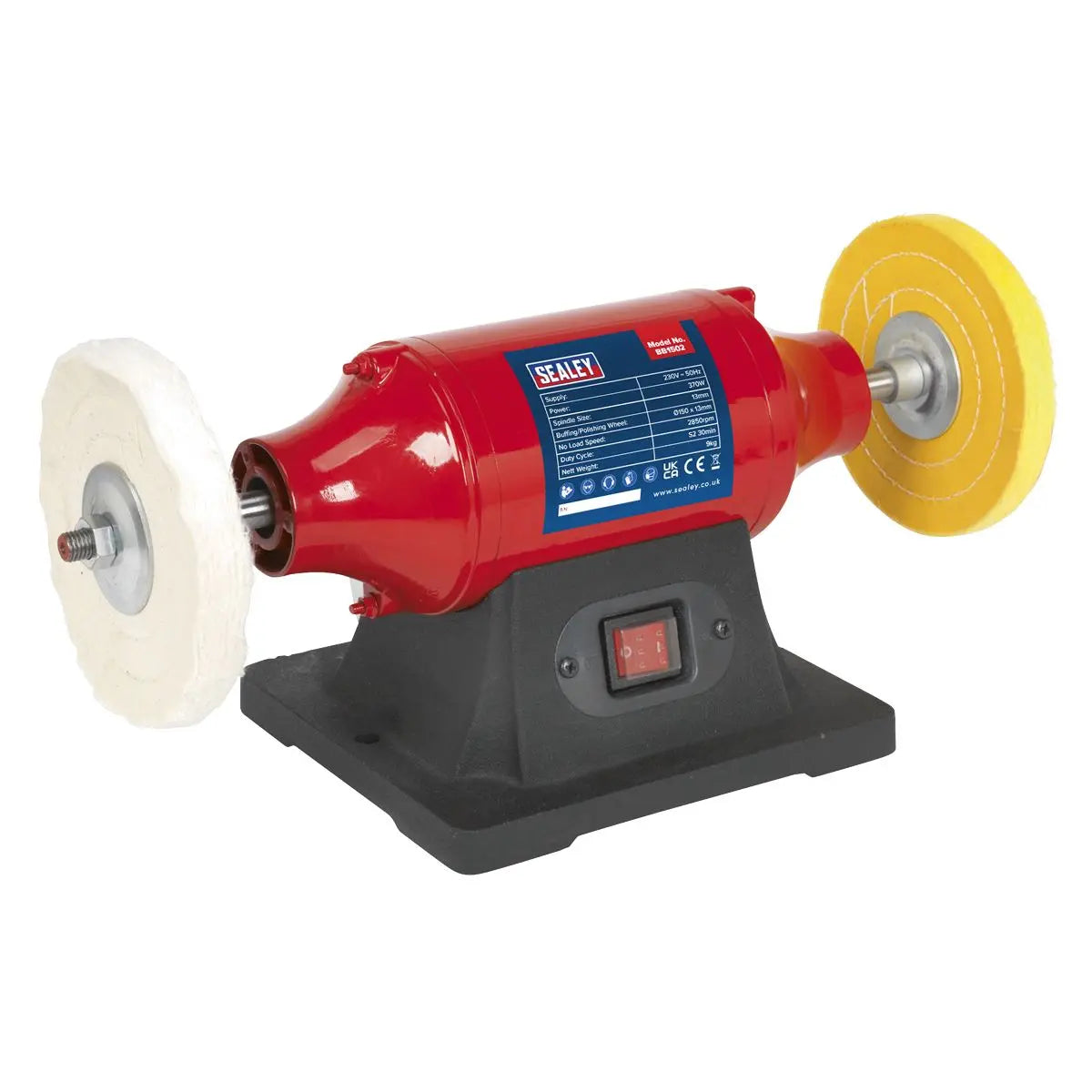 Sealey Bench Mounting Buffer/Polisher Ø150mm 370W/230V 