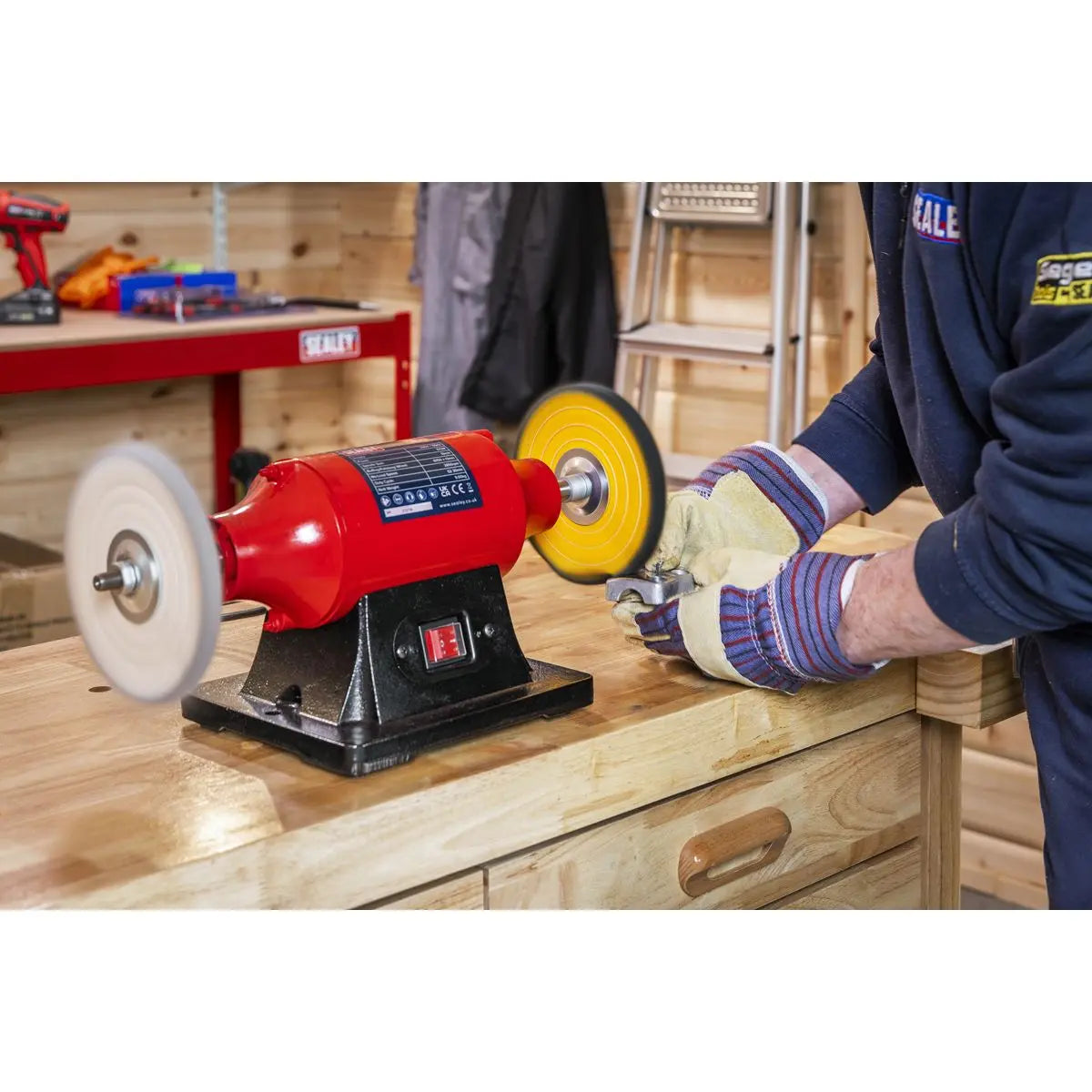 Sealey Bench Mounting Buffer/Polisher Ø150mm 370W/230V 
